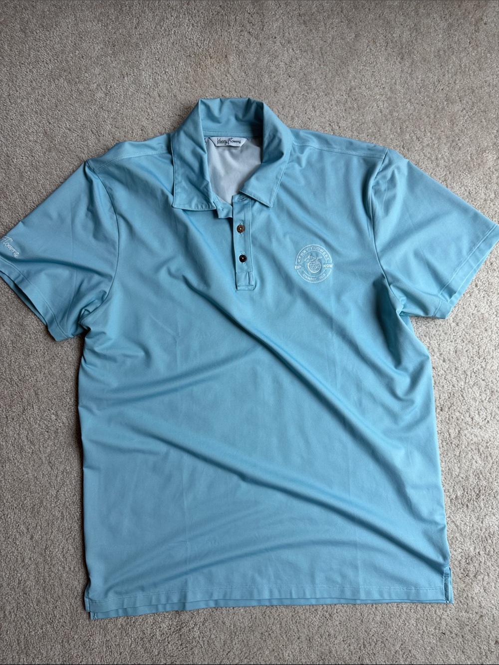 Kenny Flowers Light Blue Golf Polo Shirt